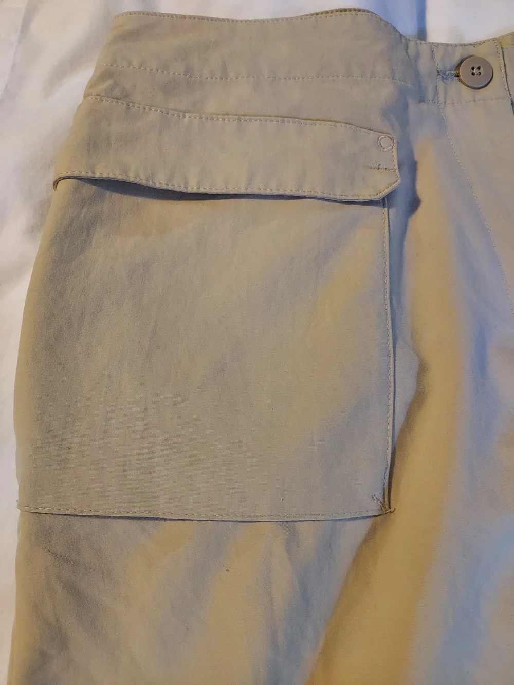 Patagonia Vintage Continental Cargo Maxi Skirt Tan Beige Front Slit Gorpcore 12